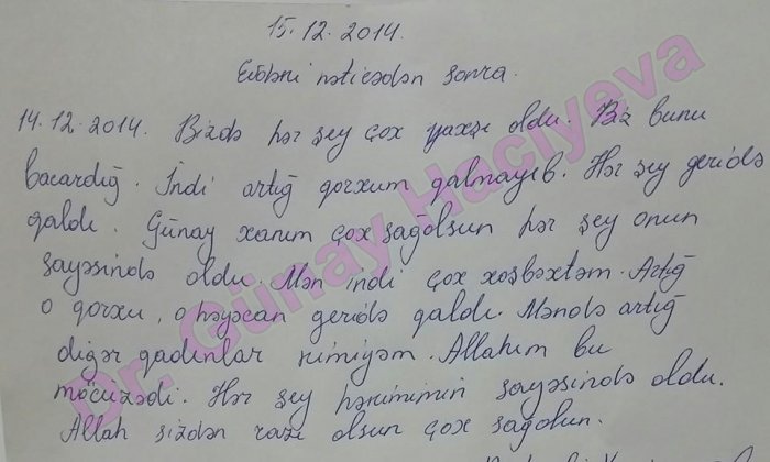İsmayıllıdan 2 il 3 ayın vaginizmi
