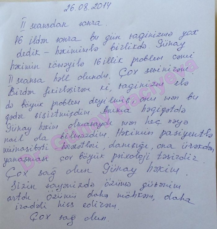 Mingəçevirdən 16 ilin vaginizmi